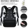 ZF081 New Computer Backpack Male Polyester Waterproof Wear Travel Outdoor Shoulder Bag Laptop Business  Bag USB Port