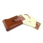 Nice leather playing card case high quality vegetable tanned leather playing card holder case with custom logo