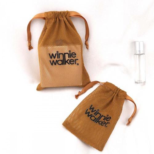 Custom Logo Printed Nylon Mesh Drawstring Soap Bag High Quality Small Mesh Bag For Packaging