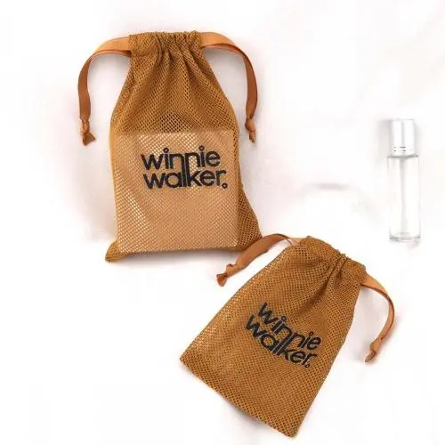 Custom Logo Printed Nylon Mesh Drawstring Soap Bag High Quality Small Mesh Bag For Packaging
