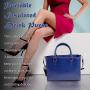Blue PU leather top handle Outdoors Carry Wine  Beach Tote hand Bag With Insulated Picnic Cooler pouch