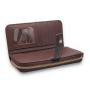 RFID Long Tri-fold Purses Credit Card Holder Case genuine leather Women Wallets