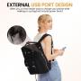LOVEVOOK 14 15.6 17 Inch Student School Book Bags with USB Port Womens Fashion Casual Waterproof Laptop Backpack for Woman Girls