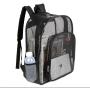 Gelory Heavy Duty Mesh Backpack Black See Through College Student Backpack for Commuting Swimming Travel Beach Outdoor