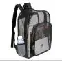 Gelory Heavy Duty Mesh Backpack Black See Through College Student Backpack for Commuting Swimming Travel Beach Outdoor