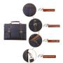 ZWY312 Wholesale Men Genuine Leather Briefcase Vintage Utility Crossbody Shoulder Bag Hot Selling Multi-compartment Laptop Bag