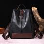 Wholesale Retro Oil Wax Soft Leather PU Large Capacity Women Leather Backpack