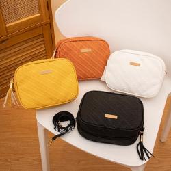 Embossed camera bag new 2024 ladies printed shoulder bag strap female women's crossbody cell phone bag