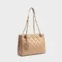 Wholesale Custom Fashion Handbag Nice Quality Pu Leather Shoulder Bag Diamond-Shape Line Tote Bag With Gold Chain For Women