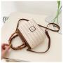 ALS003 Summer Straw Weaving Beach Bag For Women Bamboo Handle Travel Tote Bag Holiday Shopping Straw Basket Bag