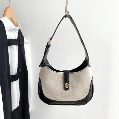 Wholesale Coin Purses Ladies Handbags Fashion Patchwork Women Hand Bags Canvas Shoulder Bag Waxed Canvas Sling Bag