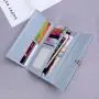 Frosted Leaf Buckle Ladies Purses Wallets Large Capacity Women Wallet Luxury Ladies Purse Pure Color Custom Wallet