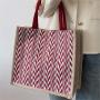 Senior Sense Large Capacity Canvas Class Handbag New Fashion Linen Shoulder Tote Bag