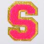 Keymay Factory Supply 26 Pieces Embroidery Adhesive Letter Stickers Chenille Alphabet Patches