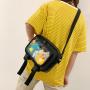 New Arrival Fashion Custom Ita Messenger Bags PU Leather See Through Transparent PVC Window Ita Bag with Toys