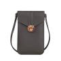 Women's Retro Style Mobile Phone Wallet Thin Tide Lock Sling Portable with Touch Screen Access Small Buckle Design for Students