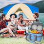 Square Soft Shoulder Picnic Portable Aluminum Foldable Thermos Insulation Lunch Box Cooler Bag
