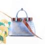 top product fashion ladies bag playful personality women handbag with belt punk jeans tote bag rivet shoulder bag factory 33 cm