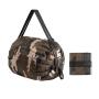 Gelory Wholesale custom foldable pocket tote shoulder bags printed polyester folding shopping grocery bag
