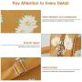 Gelory Wholesale Promotional Custom Logo Little Daisy Zipper PU Leather Makeup Bag Cosmetic Bags