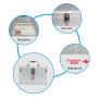 2-layer portable first aid kit storage box aluminum alloy multifunctional family emergency medicine box with handle medicine box