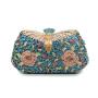 Hot selling Blue  Crystal Gown Rhinestone Purse Dress Elegant Clutches Banquet Stone Evening Clutch bags for women