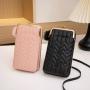 Lingerie mobile phone bag new 2024 women's messenger bag single shoulder crossbody bag simple female clip wallets