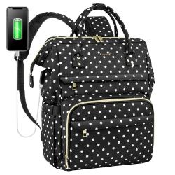 Lovevook 2024 Polka Dots Student School Backpack Luxury Computer Work Bags Large 15.6 inch Cute Laptop Backpack for Women Girls