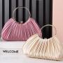2024 New Arrival ladies party wrinkle clutch bag purses polyester fabric women's dress clutch bag dinner evening clutch bags