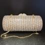 NEW Ladies Rhinestone Shoulder Sparkly Clutch Purse Luxury Evening Roll Crystal Bag