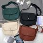 Korean Style Vintage Casual Crossbody Bag Small Artistic Canvas Shoulder Bag Fashion Student Reusable Bag