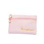Custom Logo Velvet Cosmetics Bags Recycled Soft Plaid Blank Zipper Make Up Bag