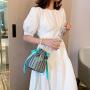 Newest Pearl Vintage Bucket Ladies Handbags Draw String Women Bags Shoulder Crossbody Purses Fashion Designer Handbags
