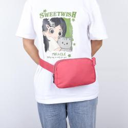 Stock New Wholesale 38 Colors Nylon Zipper Women Waist Bags Custom Logo Small Children Pink Fashion Waterproof Fanny Pack