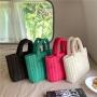 Custom Luxury Stripe Wadding Designer Tote Bag Fashion Handbags Big Hand Bags Ladies Nylon Shopping Bag for Women
