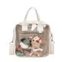 2021 Stylish hot selling ita shoulder tote bag custom transparent PVC clear ita bag