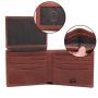 Wallet custom natural leather wallet ID flap pocket rfid minimalist high-end oil-waxed genuine leather men's wallet