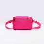 Custom Waterproof Nylon Belt Bag Girls Women Hot Pink Waist Pack Bumbag Back Zipper Mesh Pocket Sports Cell Phone Waist Bag
