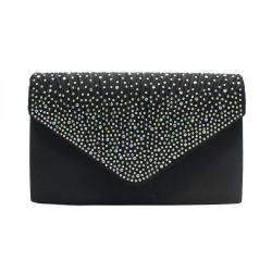 HOT Classical Wedding Party Silk Evening Bag Rhinestone Clutch Purses for Women Ladies Handbag Clutch Bags chain shoulder bag
