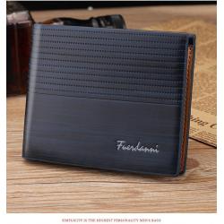 ZR425 Men Short Wallet Card Holder Multiple Card Positions Case Frosting Purse Retro Money Clip Billfold Dollars PU Open Wallet