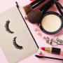 Gelory Wholesale Canvas Eyelash Cosmetic Makeup Bags Travel Pouches Toiletry Cases Women Girls Women Makeup Pouch Zipper Bag