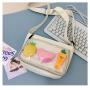 Hot sale canvas ita bag with pins display clear window custom design clear PVC Ita bag