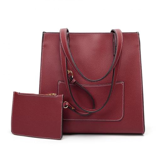 High Quality Custom PU Leather Tote Bag For Women Top Fashion Business Waterproof Shopping Ladies Tote Bag