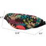 Gelory Sports Outdoor Fashion Colorful Flowers Patterned Nylon Sports Fanny Pack Travel Waist Bag