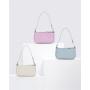 French Design Retro Lady Shoulder Bag Embossed Crocodile Or Lizard Pattern Leather Women Underarm Handbag