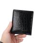 OEM ODM Customise Latest New Luxury Classic Durable Genuine  Crocodile Leather Man Bifold Short Wallets
