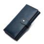 Fashion Retro Genuine Leather RFID Blocking Long Wallets Large Capacity Women Trifold Wallets Phone Holder Clutch Travel Purse