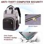 LOVEVOOK Fashion Travel Work Anti-theft Bag with Lock Backpacks Purse College School Student Bookbag Laptop Backpack for Women