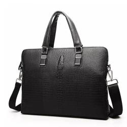 OEM fashion Men's business briefcase genuine leather men  handbag wholesale handbags factory