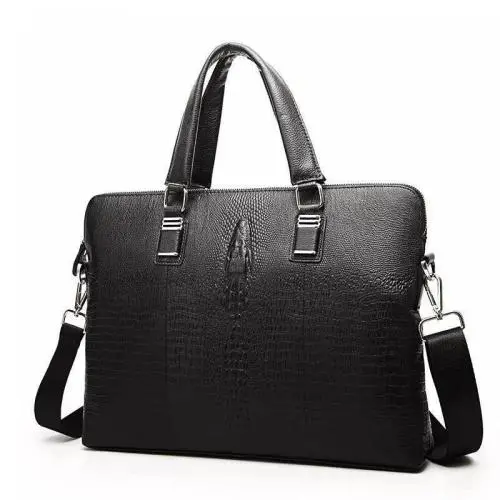 OEM fashion Men's business briefcase genuine leather men  handbag wholesale handbags factory